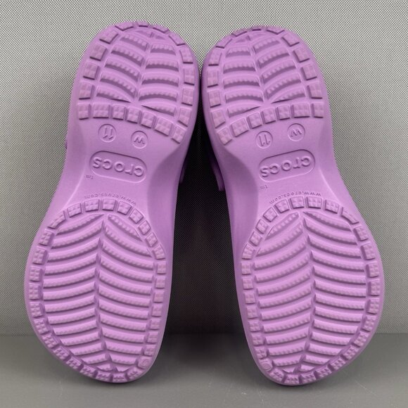 Crocs Classic Platform Clogs Shoes Iconic Comfort Slip On Women 11 Purple 206750 - Picture 7 of 10